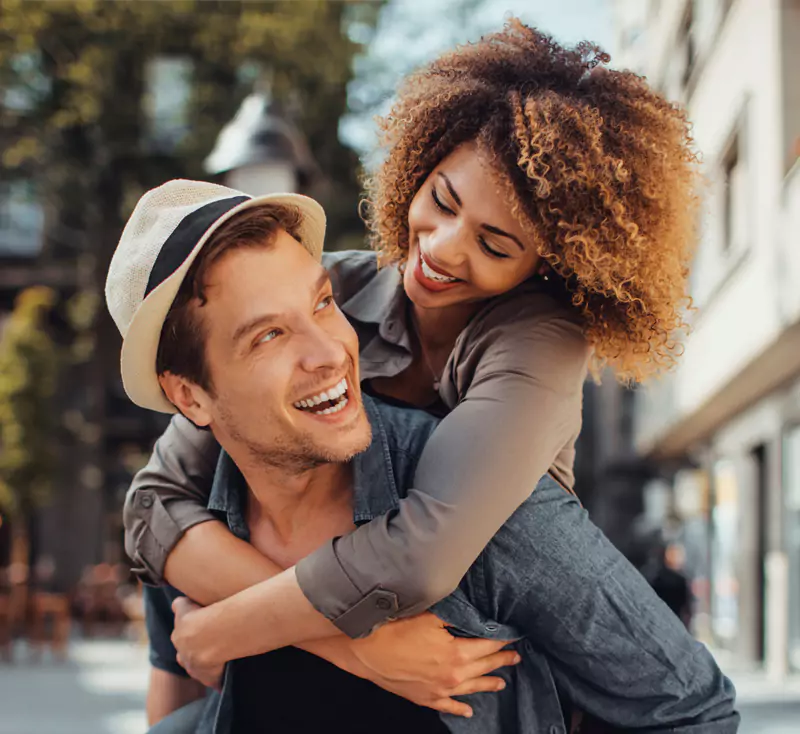 Dentist in Redding reviewing a digital X-ray on a large screen.
